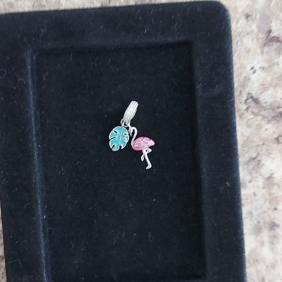 925 Sterling Silver Flamingo Charm - Picture 7 of 8